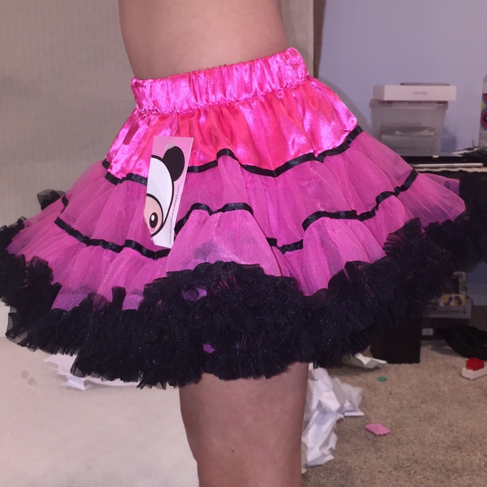 Boutique Pink & Black Tutu Full Twirls of Fun sz M
